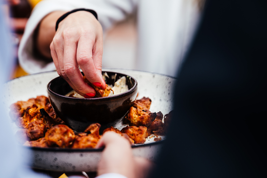 Canapes at a wedding