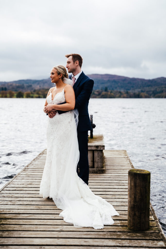 Photos on the jetty at Low Wood Bay