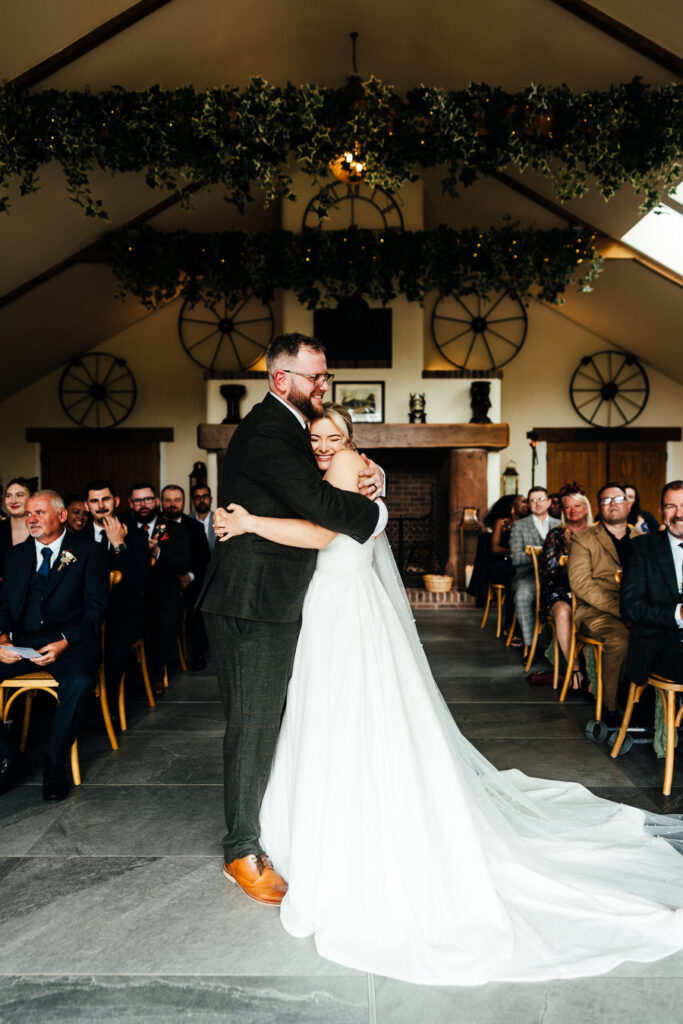 A gorgeous autumnal New House Farm wedding ceremony